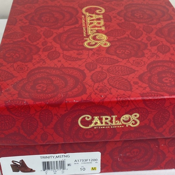 Carlos Santana Size 10 Trinity Sandals Block Heel Ankle Strap Shoes - Picture 6 of 7